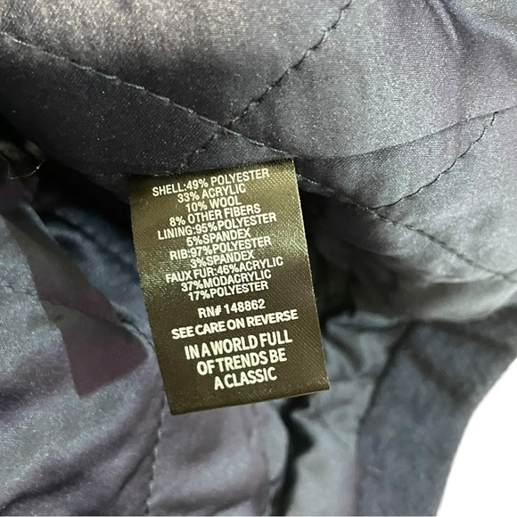 NWT Torrid Navy blue faux fur trim wool coat zip front sz 2X plus size - Picture 9 of 12